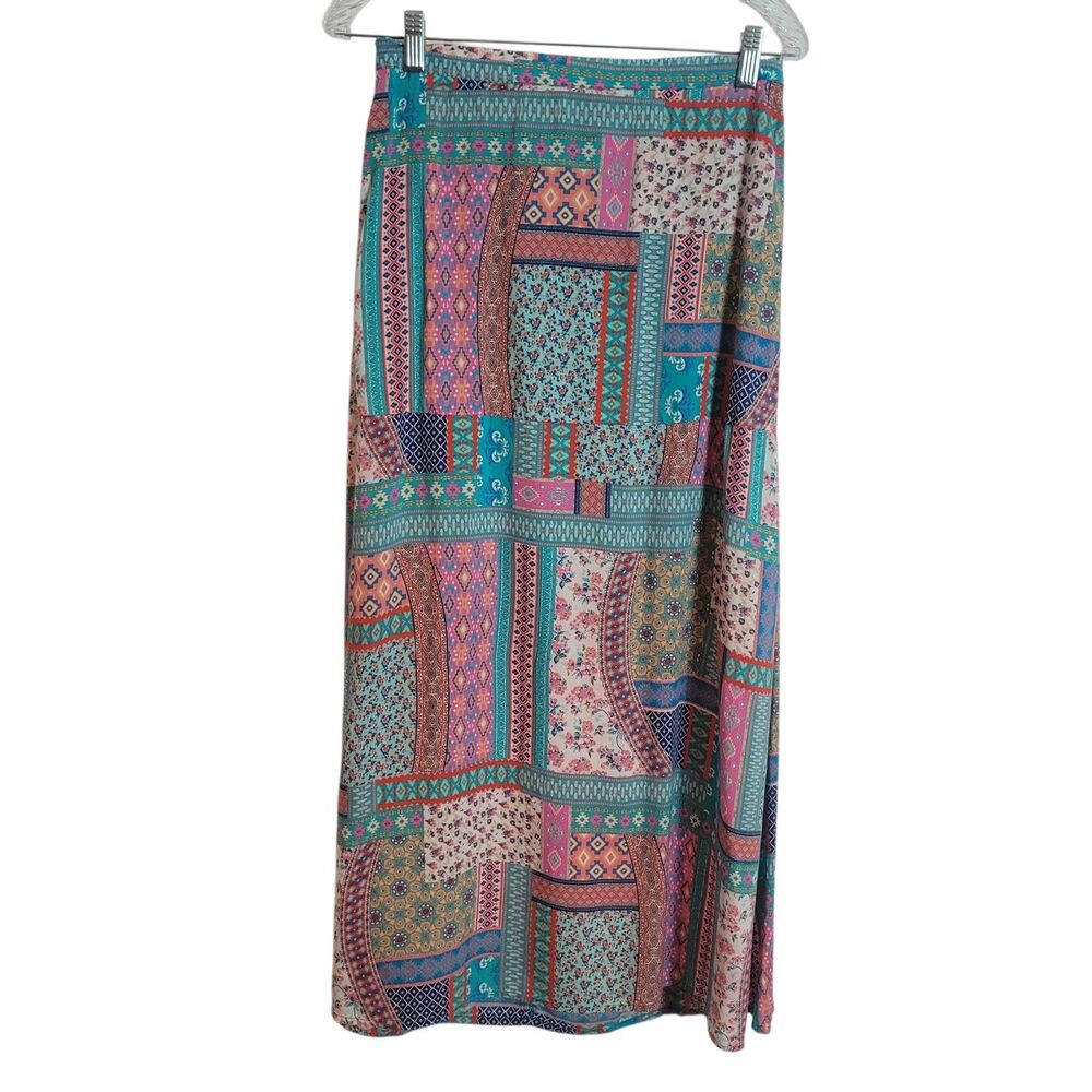 Tolani Boho Patchwork Lightweight Maxi Skirt Wome… - image 1